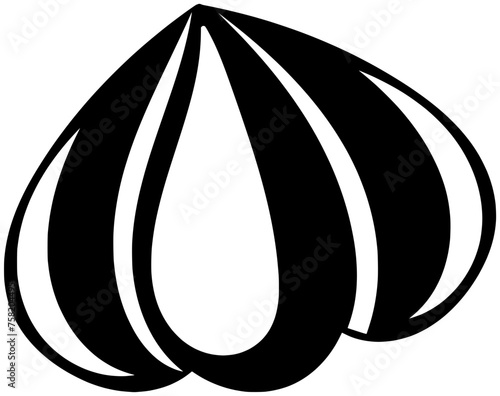 chickpea illustration food silhouette healthy logo nut icon snack outline garlic onion organic vegetarian chickpeas seed bean diet meal shape nutrition vegan protein for vector graphic background