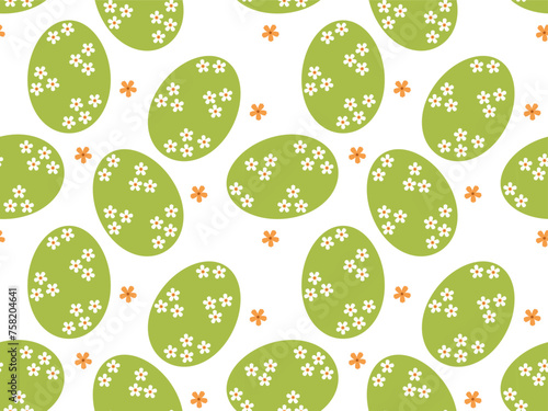 Easter egg seamless pattern. Easter background. Vector illustration