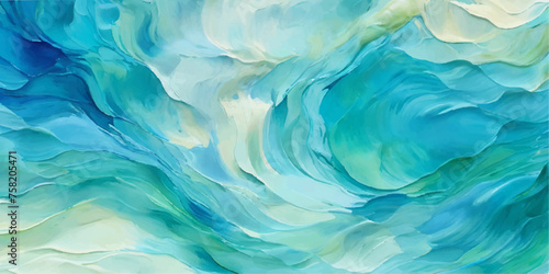 abstract soft blue and green abstract water color ocean wave texture background. Banner Graphic Resource as background for ocean wave and water wave abstract graphics	