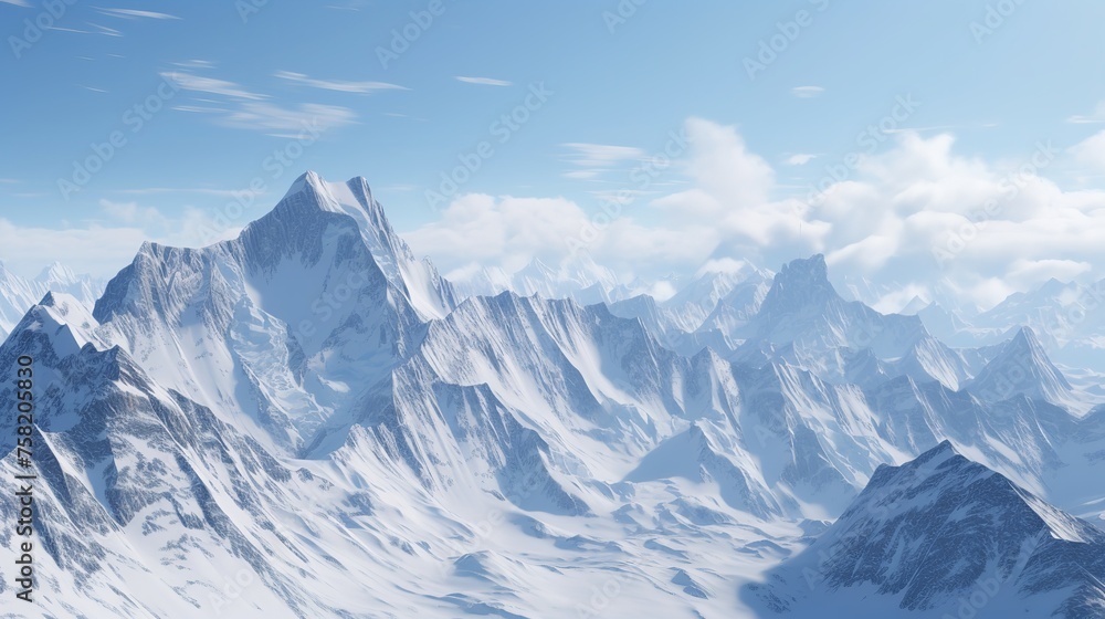 Majestic Mountain Peaks with Snow-Capped Summits
Majestic Mountain Peaks with Snow-Capped Summits