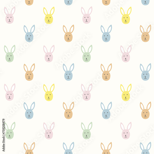 Happy Easter seamless pattern. Vector illustration for card, banner, invitation, social media post, poster, mobile apps, advertising.
