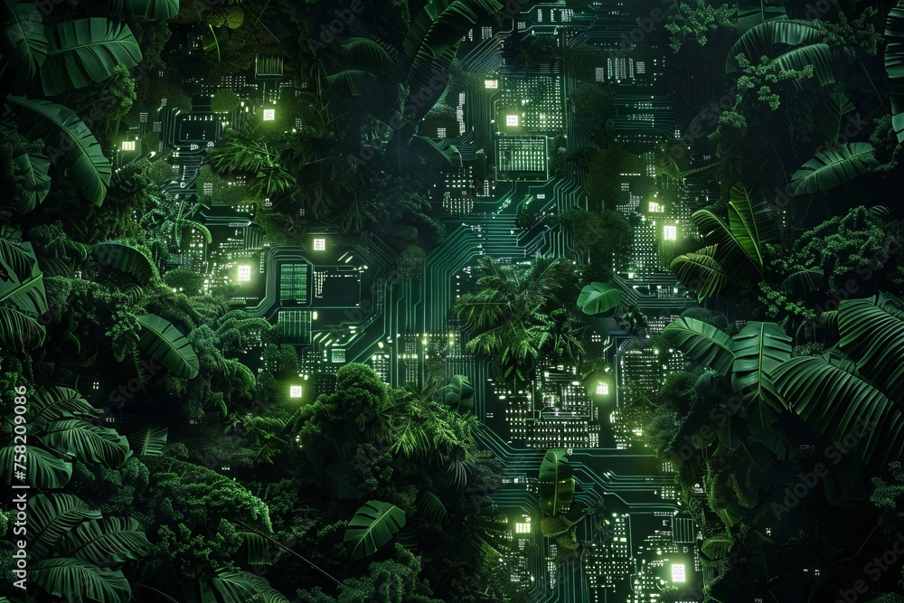 Imagine a solar-powered bot navigating through an urban landscape at night, its circuits glowing Imagine a solar-powered bot navigating through an urban landscape at night, its circuits glowing