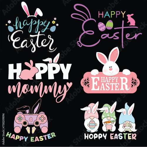 happy Easter Bulk Designs For Print on Demand.  photo