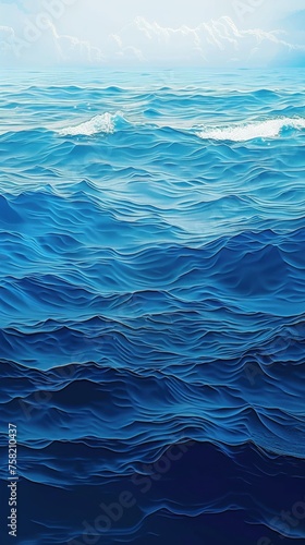 A painting of a large body of water.