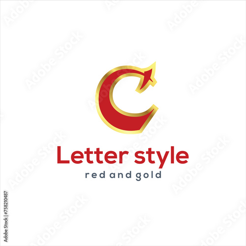 initial letter C logo type with Japanese and Chinese style design for company and business logos