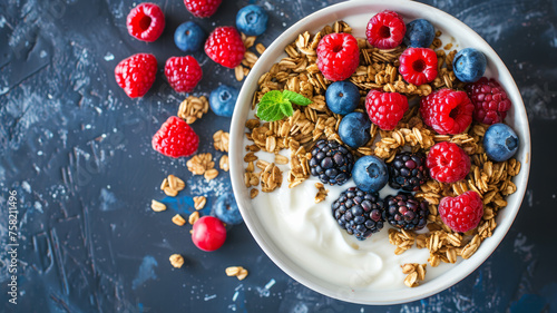Healthy Kickstart, Yogurt, Granola, Fresh Berries
