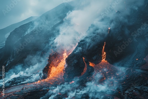 eruption, picture of the natural phenomena