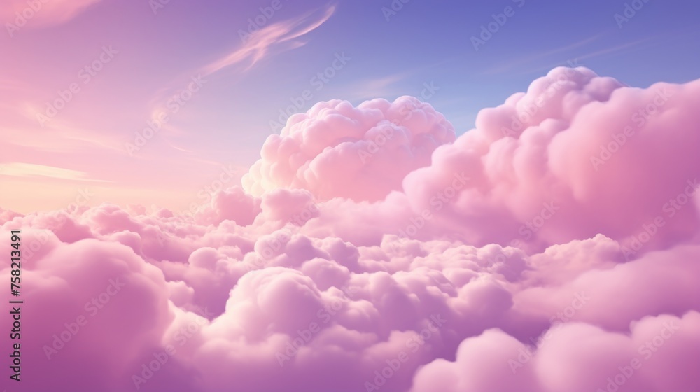A serene image of a blue sky filled with fluffy white clouds. Ideal for backgrounds or nature-themed designs A serene image of a blue sky filled with fluffy white clouds. Ideal for backgrounds or nature-themed designs