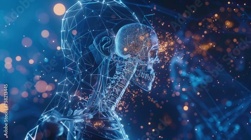 An innovative infographic showcasing the latest breakthroughs in human head scan healthcare. Doctor online concept