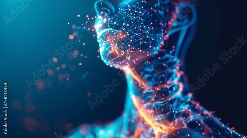 An innovative infographic showcasing the latest breakthroughs in human throat healthcare. Doctor online concept