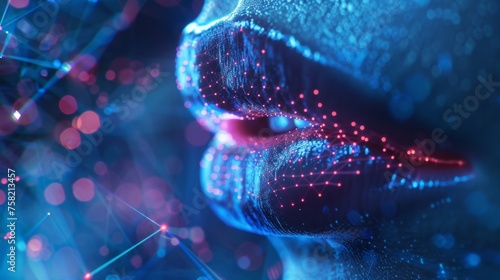 An innovative infographic showcasing the latest breakthroughs in human lip augmentation healthcare. Doctor online concept