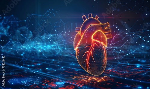An innovative infographic showcasing the latest breakthroughs in human hearts healthcare. Doctor online concept