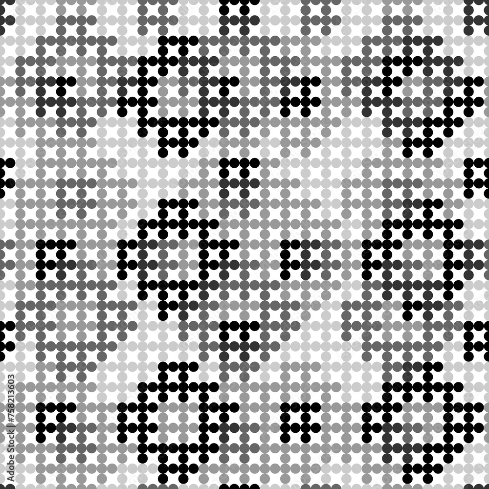 Seamless pattern. Circles ornament. Figures background. Digital paper, web designing, textile print. Geometrical backdrop. Dots motif. Simple shapes wallpaper. Vector