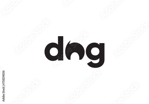 dog logo design. pet care wordmark concept element symbol template
