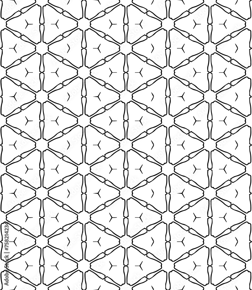 Black and white seamless abstract pattern. Background and backdrop. Grayscale ornamental design. Black and white seamless abstract pattern. Background and backdrop. Grayscale ornamental design.