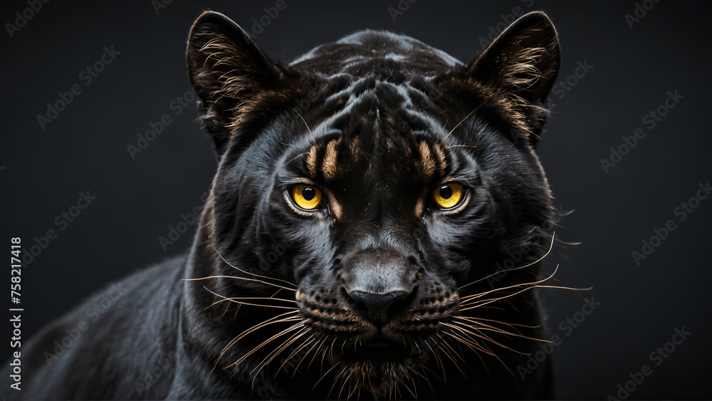 Closeup of black panther 