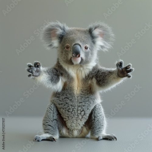 Stuffed Koala Bear Sitting on Hind Legs