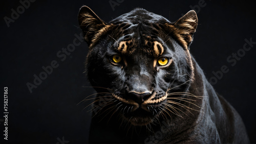Portrait of black panther  photo