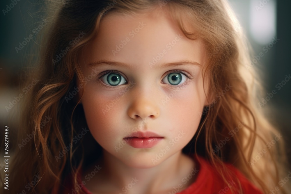 Close up portrait of a young girl with long hair. Suitable for beauty and lifestyle concepts Close up portrait of a young girl with long hair. Suitable for beauty and lifestyle concepts