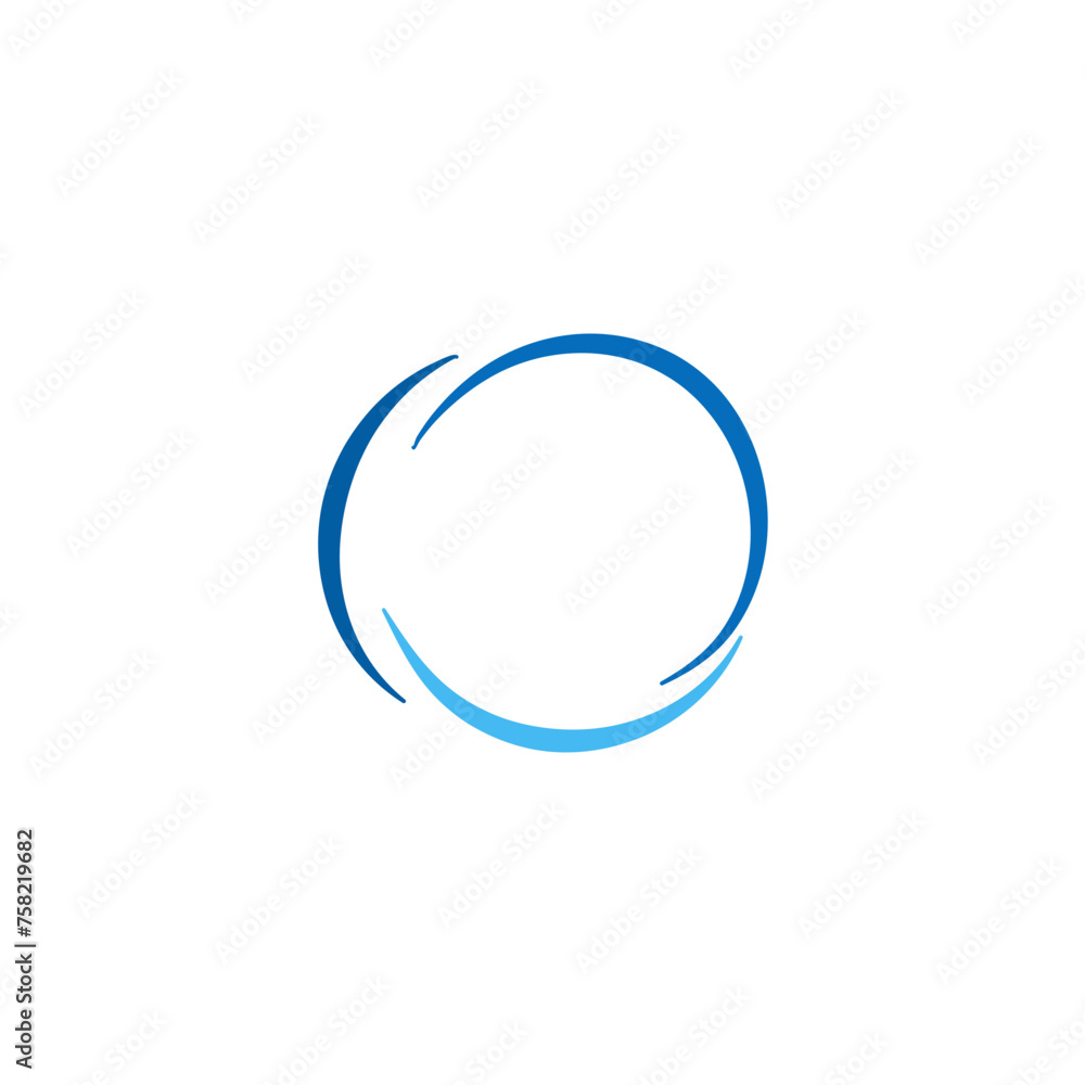 Abstract blue swirl circle Abstract blue swirl circle