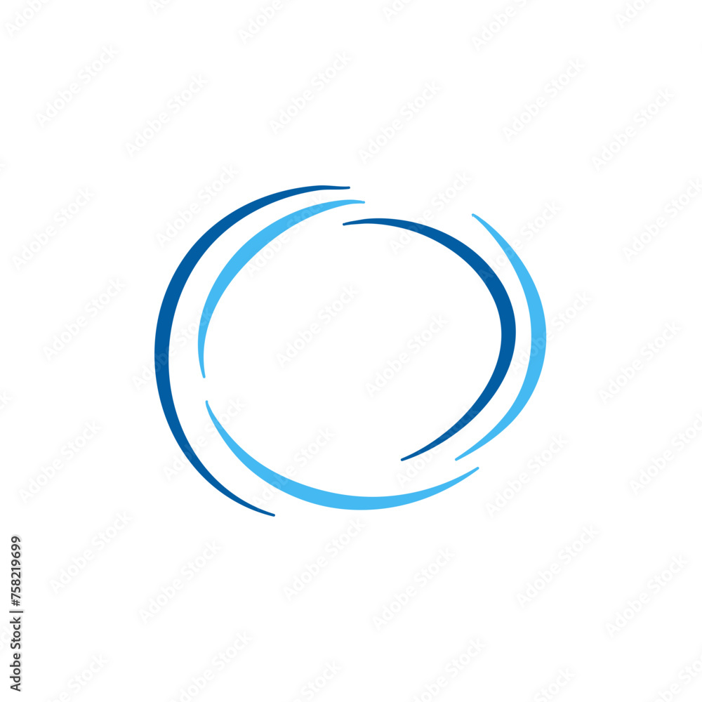 Abstract blue swirl circle Abstract blue swirl circle