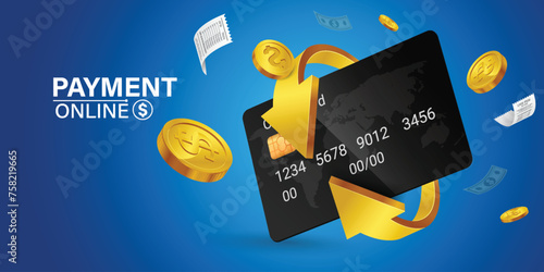 Cash back, money saving vector concept with dollar coins, wallet, arrows, credit card.Guarantee bonus program finance sticker. Online shopping, cash back sale offer emblem,Cash back service, financial