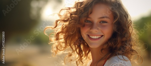 Radiant Young Woman with Fl...