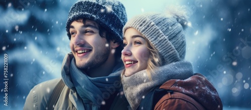 Romantic Couple Embracing i...