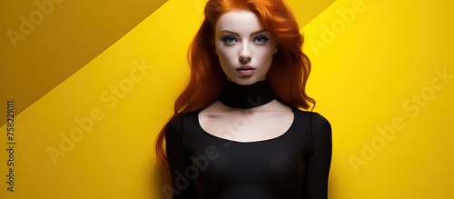 Elegant Woman with Fiery Ha...
