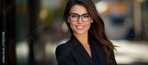 Confident Woman in Glasses ...