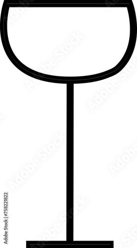 Gläser line icon vector.