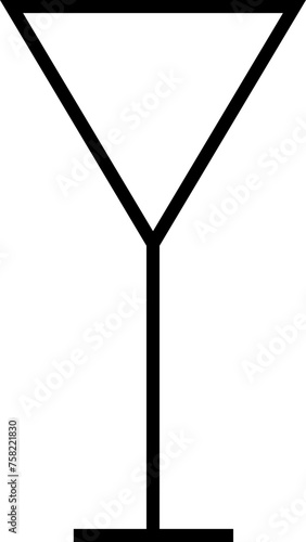 Gläser line icon vector.