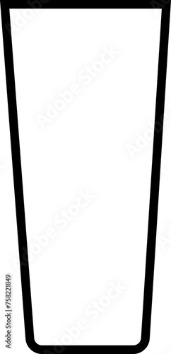 Gläser line icon vector.
