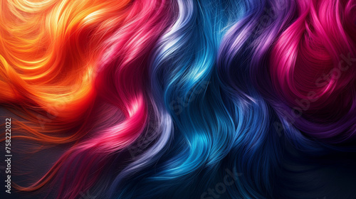 multicolor hair background