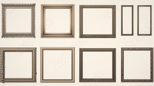 Various sizes of picture frames for display