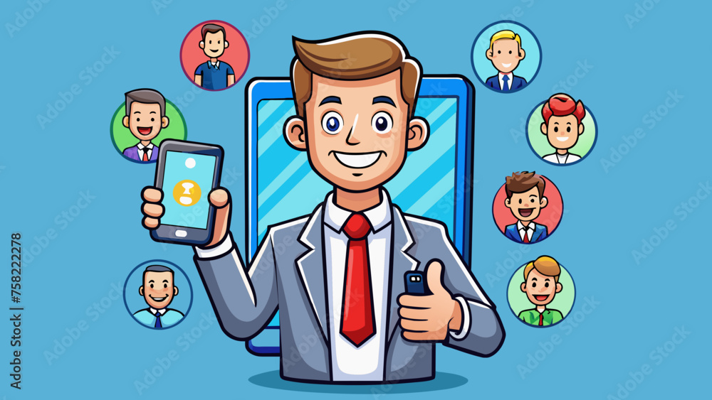 Man with smartphone vector illustration Man with smartphone vector illustration