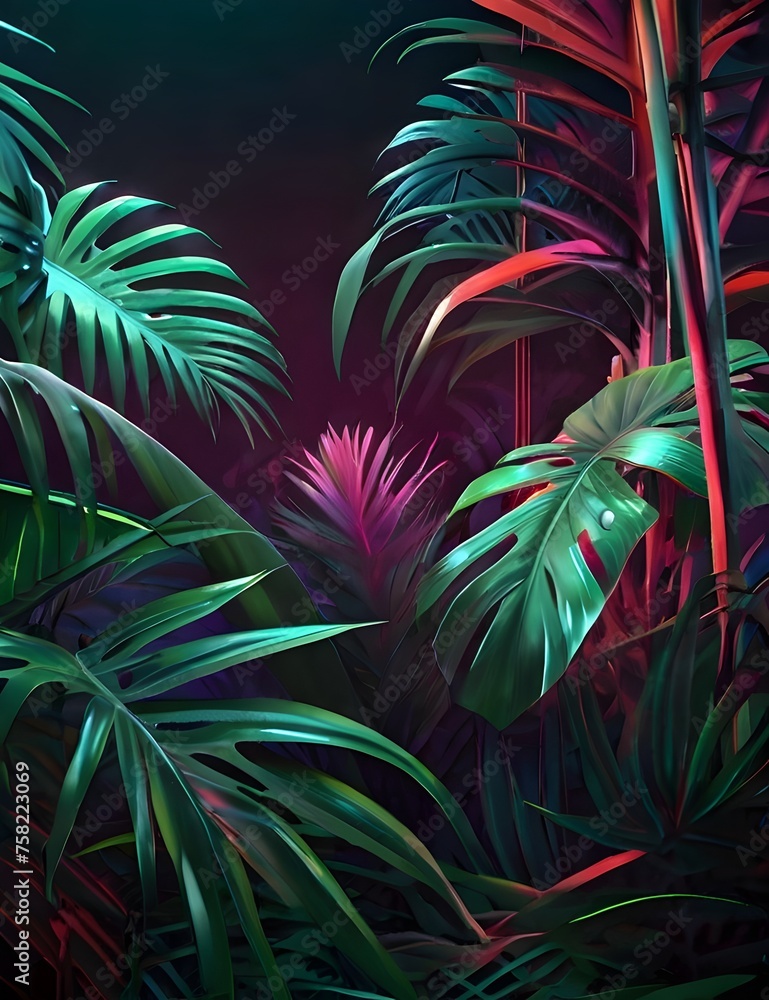 Tropical leaves foliage background. Tropical leaves foliage background.