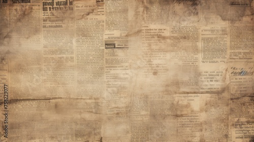 Vintage piece of newspaper with text, suitable for historical or nostalgic themes