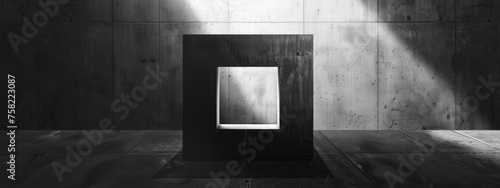 geometric abstract in black and white shades
 photo