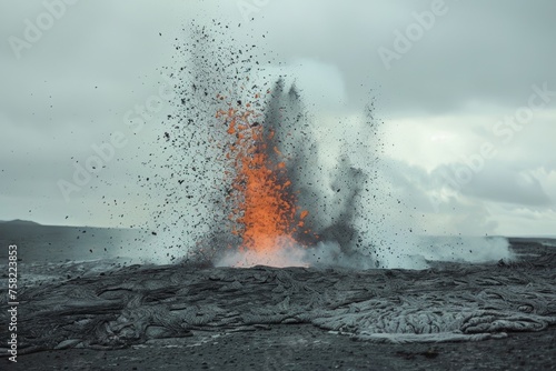 eruption, picture of the natural phenomena