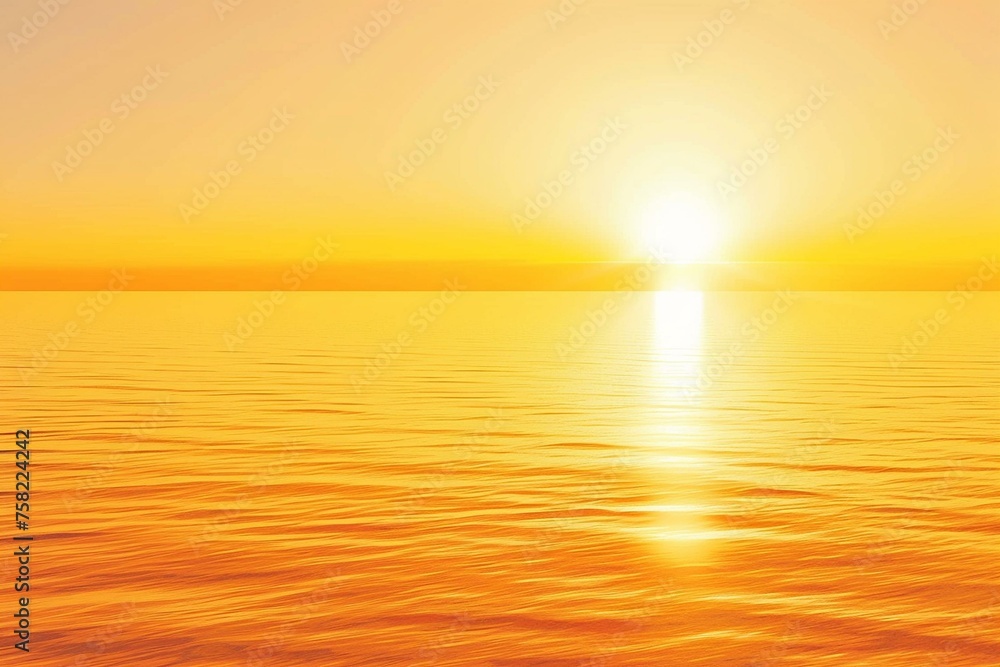 Tranquil Seascape with Sun Kissed Horizon