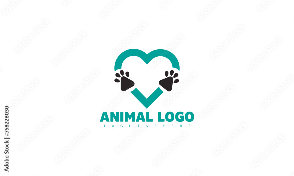 Obraz premium Elegant badge symbolizing pet care excellence, with a focus on animal welfare.