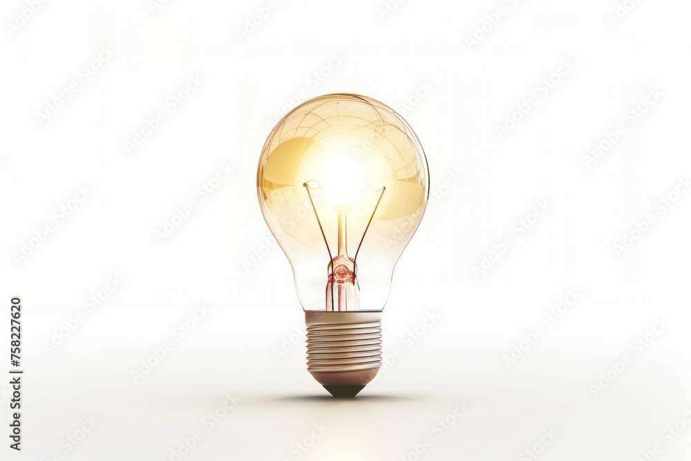 Obraz premium Glowing Light Bulb Innovation and Idea Background Concept