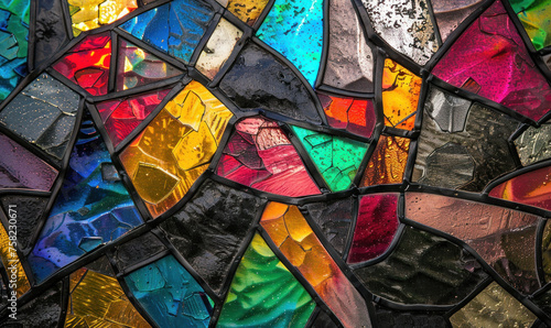 Stained glass- abstract pattern , Rebirth of Stained Glass texture colorful wallpaper