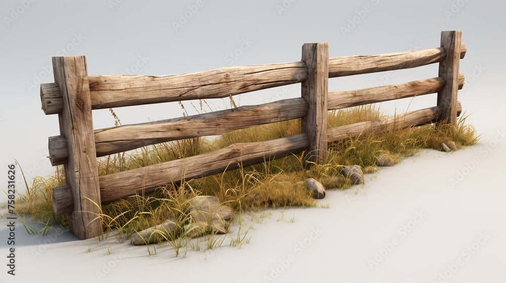 Rustic wooden fence cut out. 8k photorealistic image.
Rustic wooden fence cut out. 8k photorealistic image.