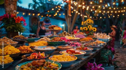 Festa Junina, Brazil Junina party holiday. Sweet Brazilian festival food, corn-based, served on a wooden table during June. Generative ai