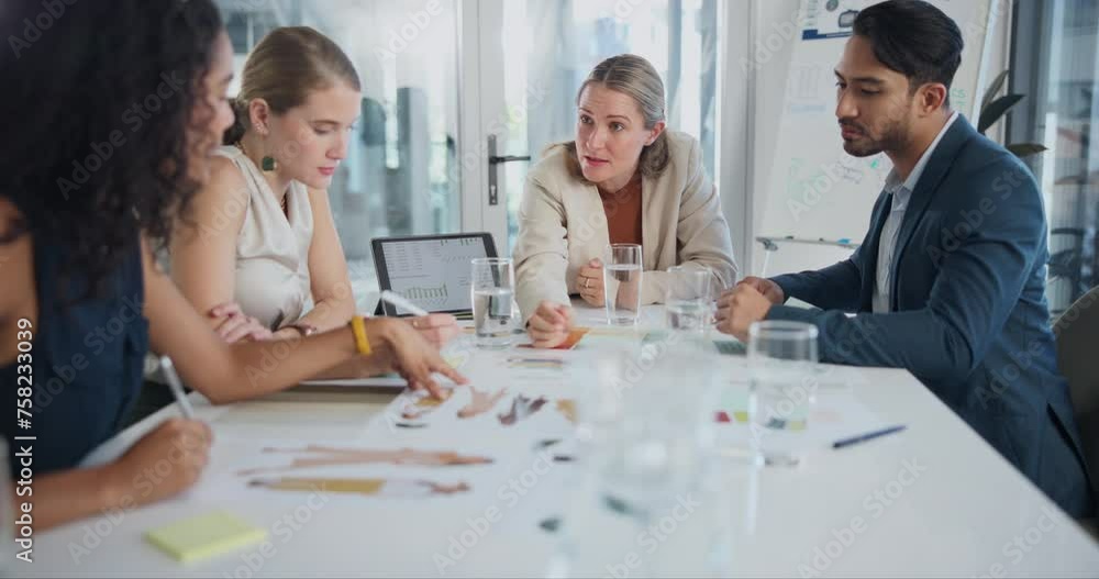 Business people, meeting and planning with tablet, documents or team for project or collaboration at office. Group of employees in discussion with paperwork and technology for design at the workplace Business people, meeting and planning with tablet, documents or team for project or collaboration at office. Group of employees in discussion with paperwork and technology for design at the workplace