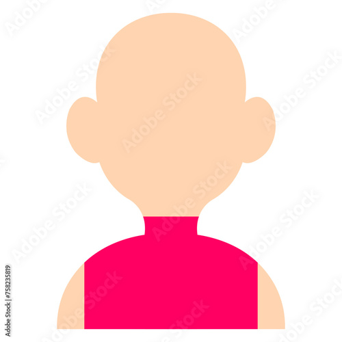 Woman's neckline in beautiful pink clothes, digital art illustration