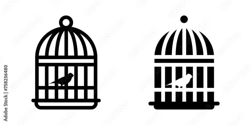 Bird cage icon. for mobile concept and web design. vector illustration