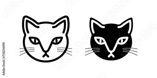 Fototapeta Naklejka Na Ścianę i Meble -  Cat icon. for mobile concept and web design. vector illustration